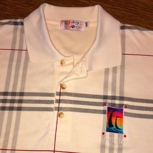 Tropical World Aruba Plaid Polo Golf Shirt Sz XXL